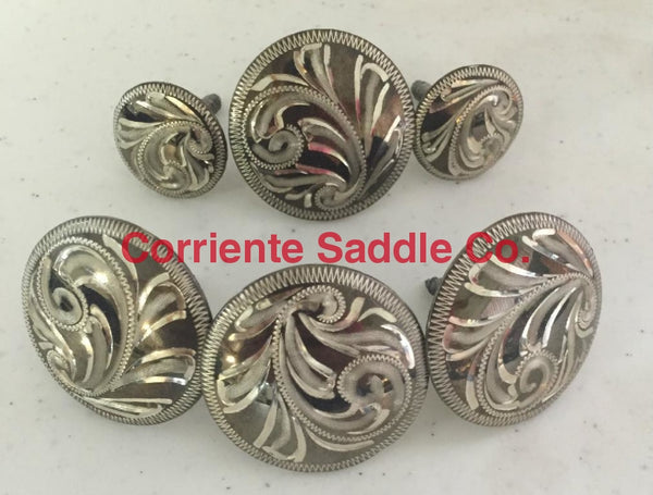 CBCONCH 115 Silver Flower Conchos