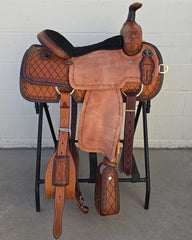 #697 15" Corriente Team Roping Saddle