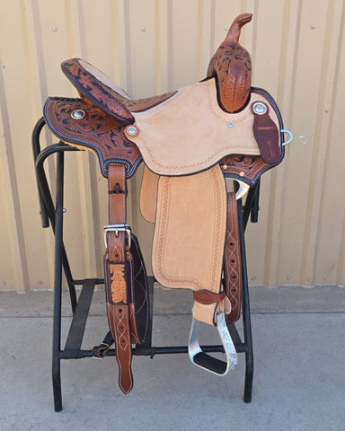 #1185 14.5" Corriente  Strip Down Barrel Saddle