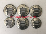 CBCONCH 137 Flower Slotted Conchos - Corriente Saddle