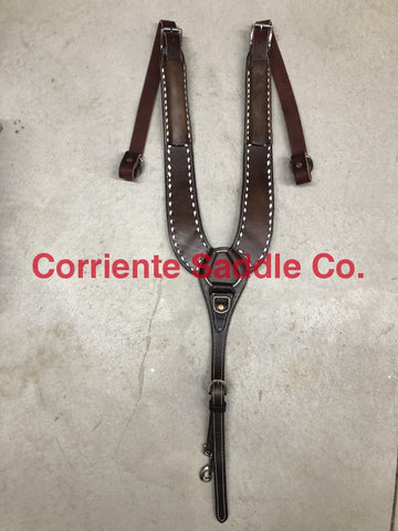 CSBC 194 Pulling Collar Chocolate with White Buckstitch